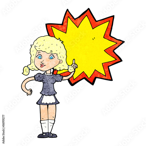 cartoon waitress