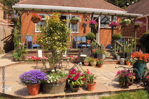 An English garden in full bloom