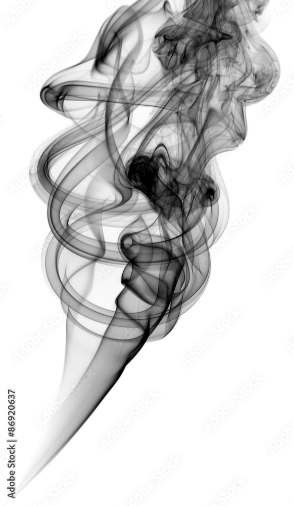 Dark smoke isolated