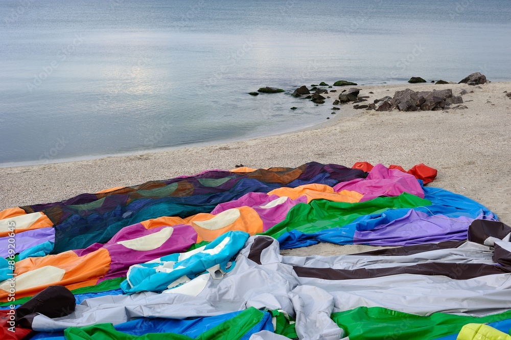 Seaside with Deflated Air Balloon