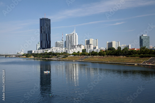 View of Donau City Vienna with DC Tower 1