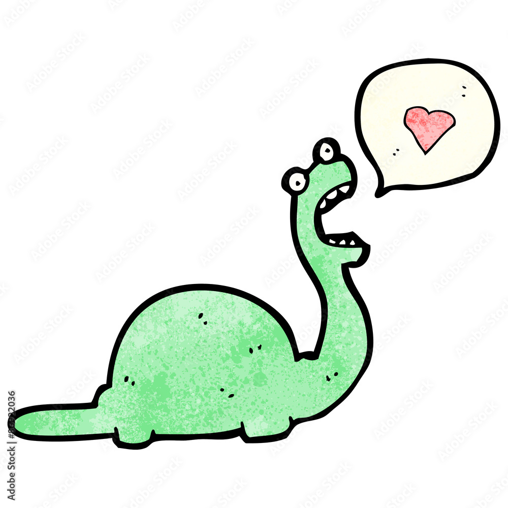 Naklejka premium cartoon friendly dinosaur