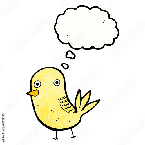 Cuadro en lienzo cute bird carton