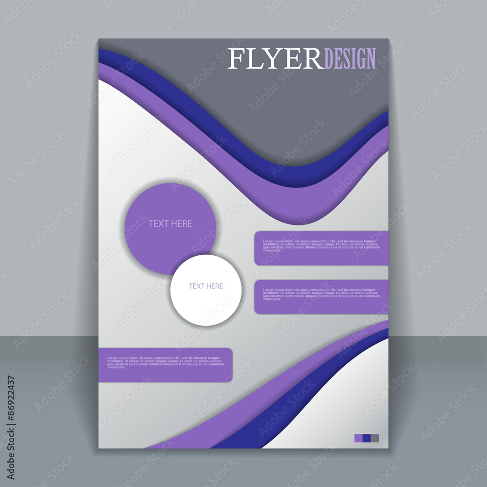 Naklejka premium Vector vertical flyer template for design 
