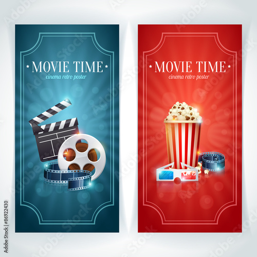 Realistic cinema movie poster