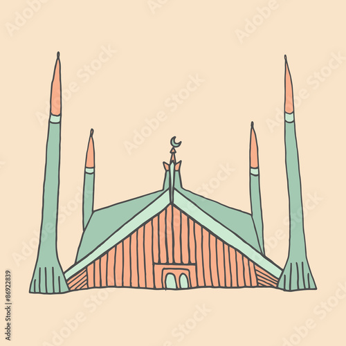 doodles of mosques