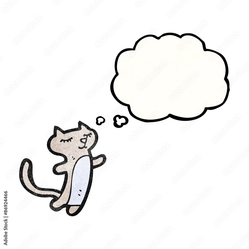 cartoon cat with thought bubble (raster version) cartoon cat with thought bubble (raster version)