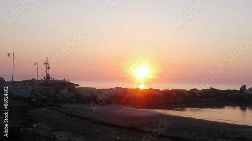 Cesenatico alba in spiaggia