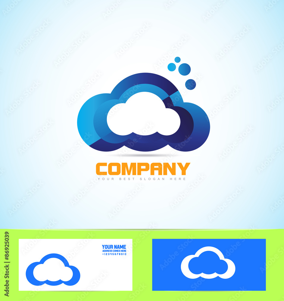 Cloud logo icon computing technology concept Cloud logo icon computing technology concept