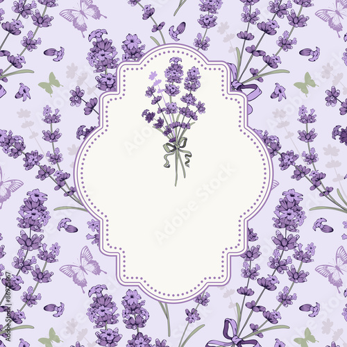 Fototapeta Naklejka Na Ścianę i Meble -  Lavender card