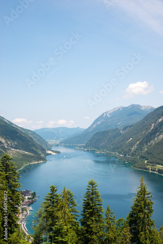 Fototapeta Naklejka Na Ścianę i Meble -  Achensee, Austria / Alpine lake in Tyrol, Austria