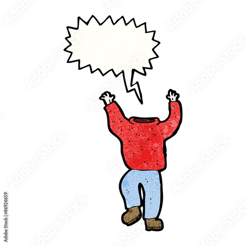 headless man cartoon