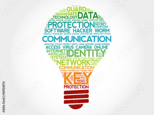 COMMUNICATION bulb word cloud, business concept