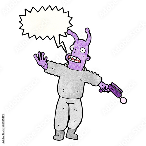 cartoon alien space man