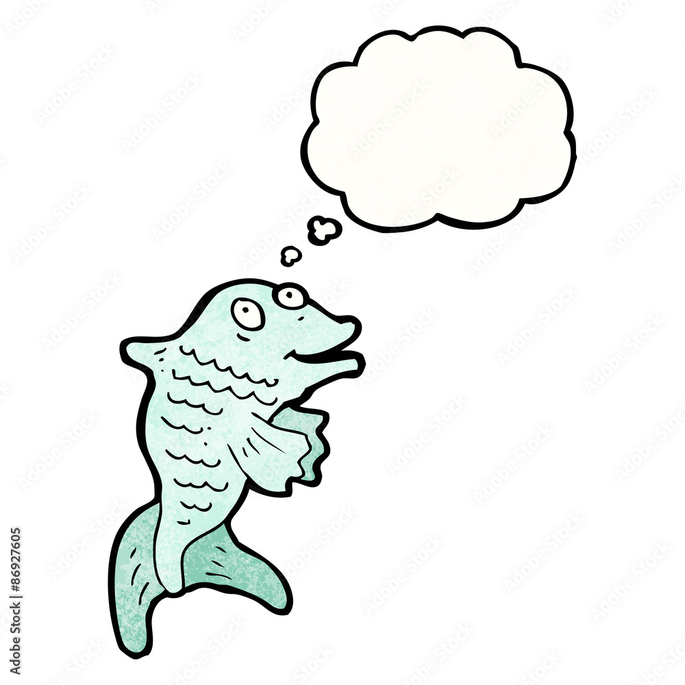 cartoon fish with thought bubble cartoon fish with thought bubble