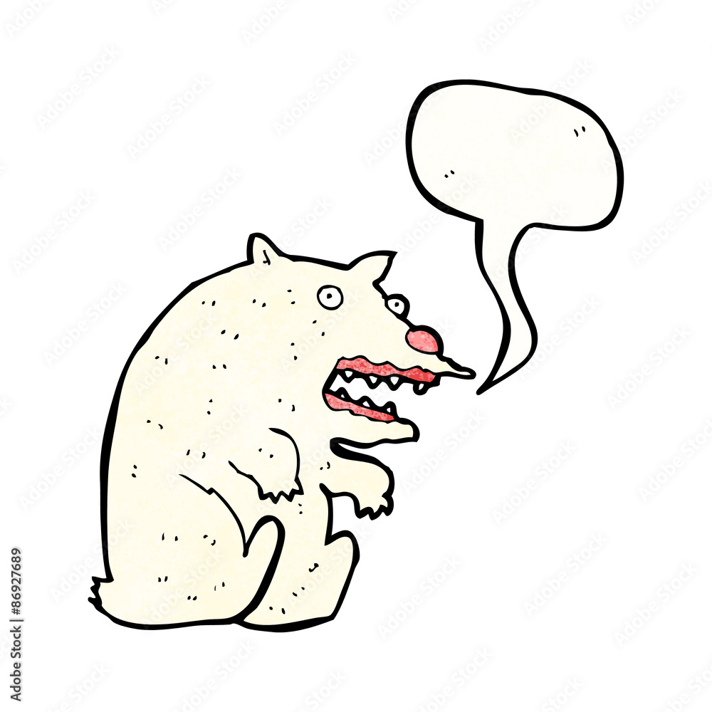cartoon roaring polar bear cartoon roaring polar bear