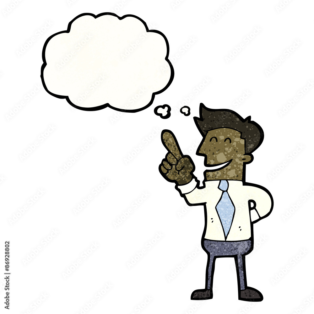 cartoon businessman with thought bubble cartoon businessman with thought bubble