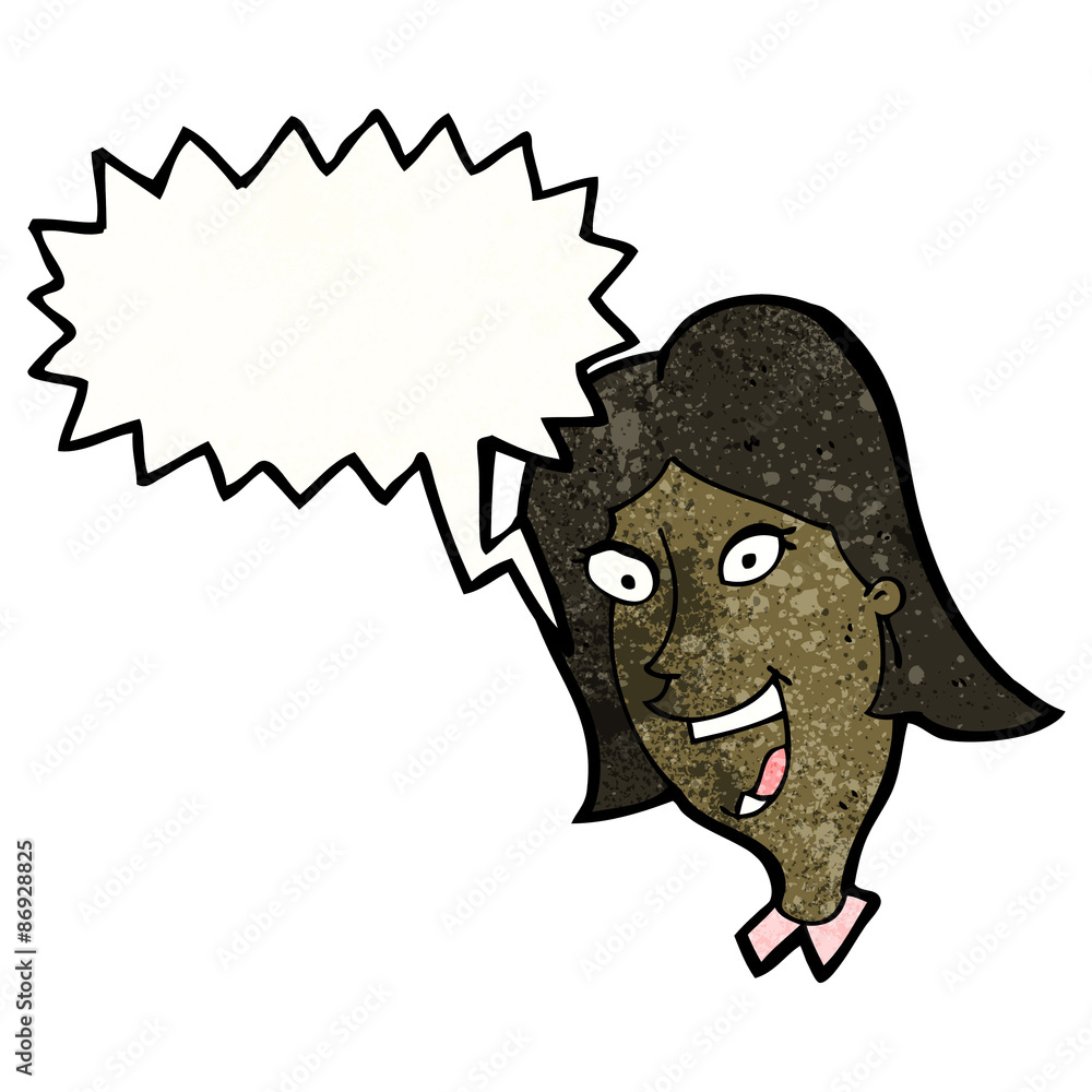 Fototapeta premium excited woman cartoon