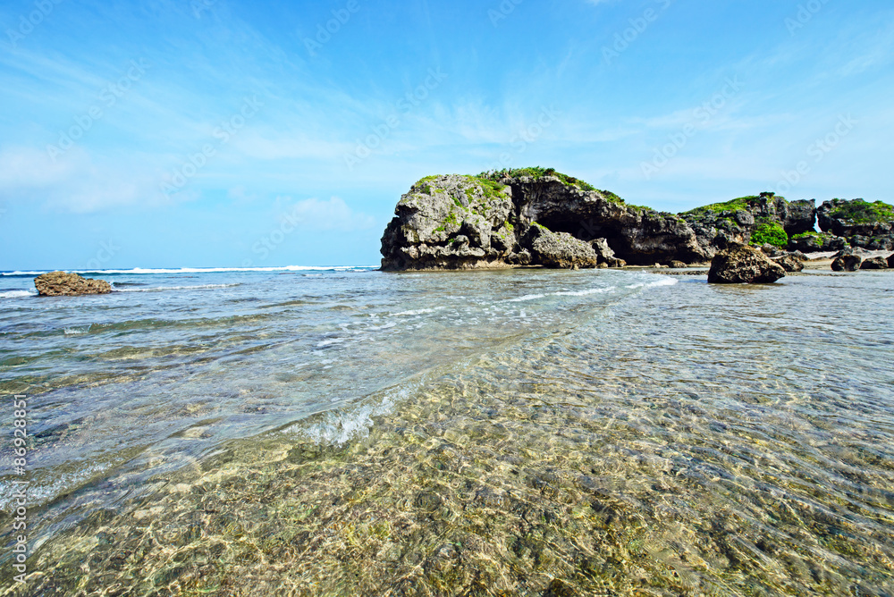 Beautiful coastal landscape, Okinawa, Japan