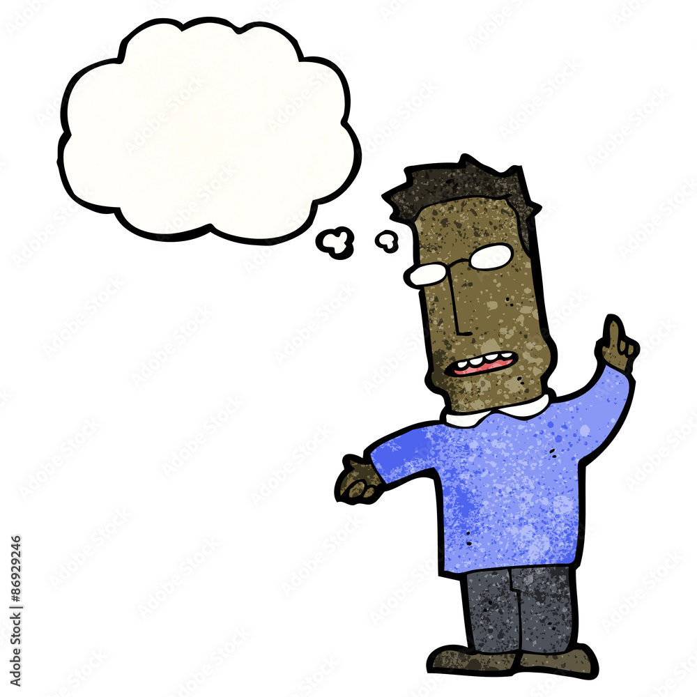 cartoon man with thought bubble cartoon man with thought bubble