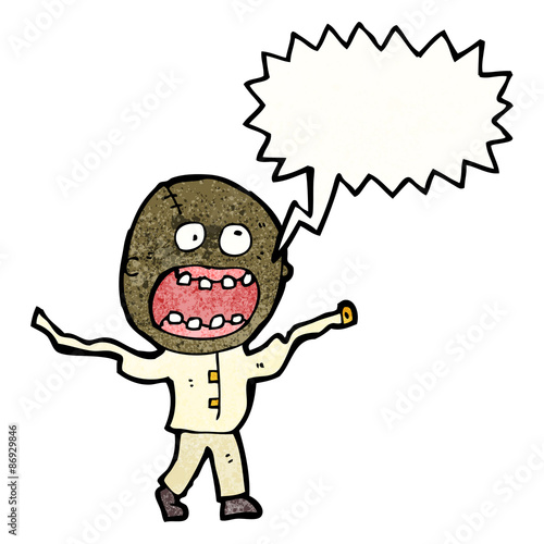cartoon screaming crazy madman