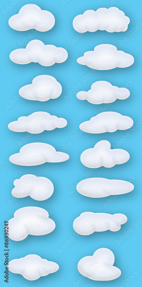 Fototapeta premium Wolken Set