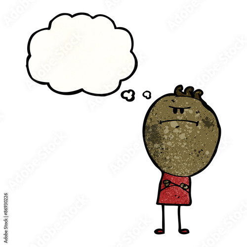 cartoon grumpy boy