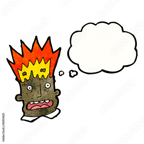 exploding head businessman