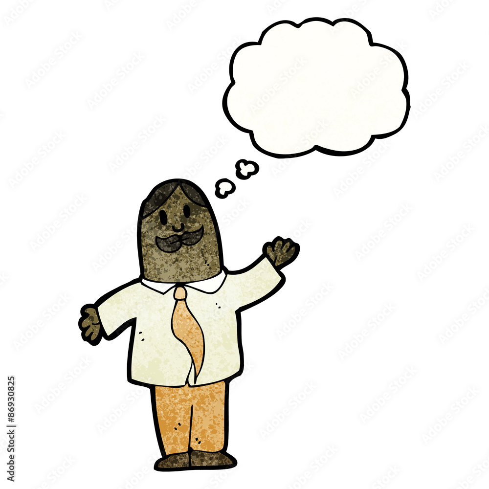 cartoon mustache man with thought bubble cartoon mustache man with thought bubble