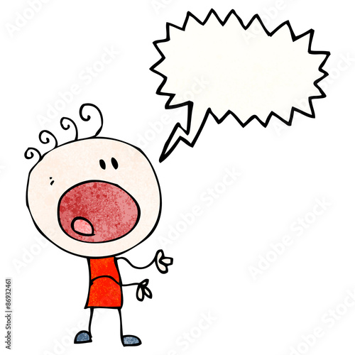 cartoon complaining boy