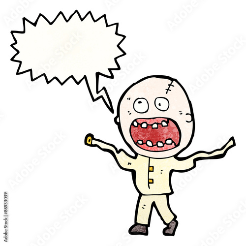 crazy madman cartoon
