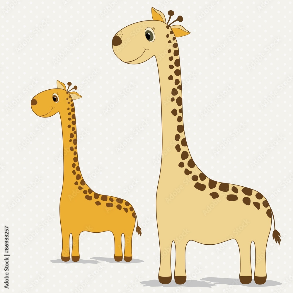 Fototapeta premium Two cute giraffes