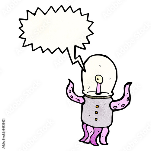 crazy space alien cartoon
