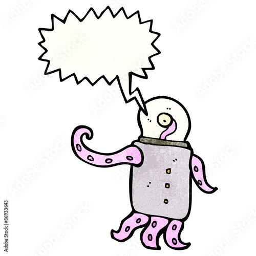 crazy space alien cartoon