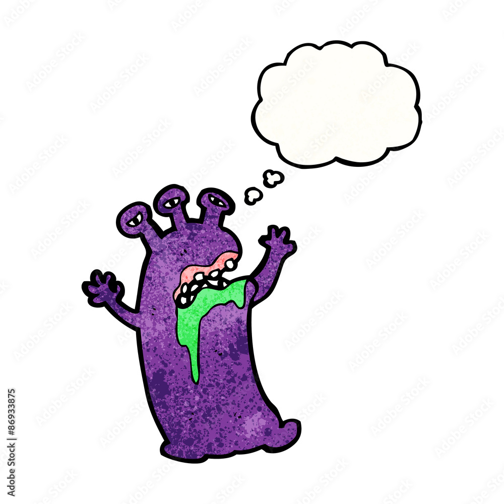 Obraz premium cartoon crazy alien