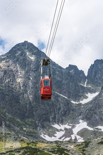 Gondola to Lomnicky stit in High Tatras, Slovakia photo