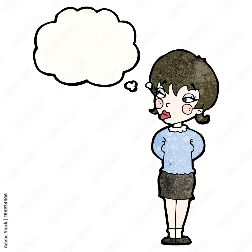 cartoon woman thinking cartoon woman thinking