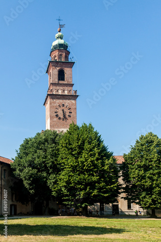The Bramante clock tower in the Visconti-Sforza castle of Vigeva