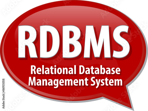 RDBMS acronym definition speech bubble illustration
