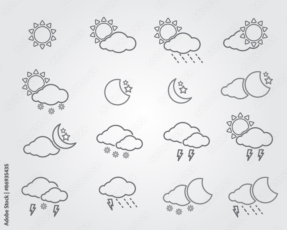 weather icon set weather icon set