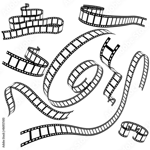 set of various film strips