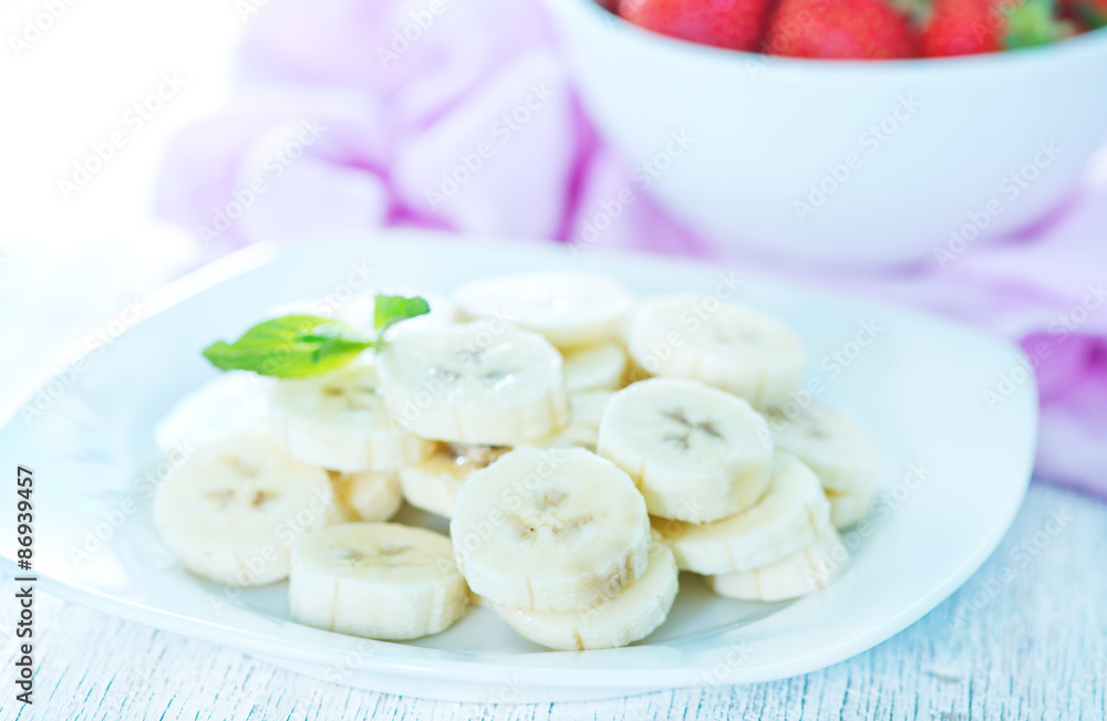 banana with strawberry banana with strawberry