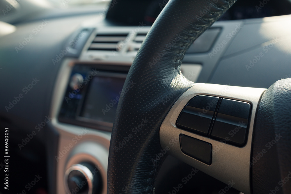 blank control button on car steering wheel used for placed icon blank control button on car steering wheel used for placed icon