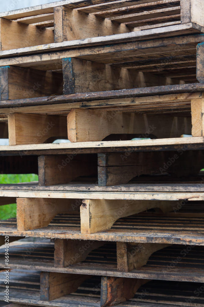 Wooden pallets that are important in the transport of goods. And production Wooden pallets that are important in the transport of goods. And production