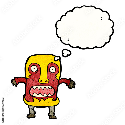 cartoon tribal mask character