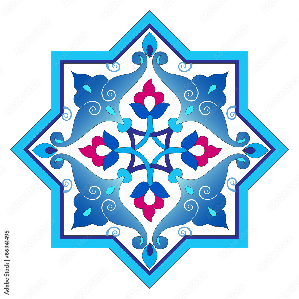designed with shades of blue ottoman pattern series four designed with shades of blue ottoman pattern series four