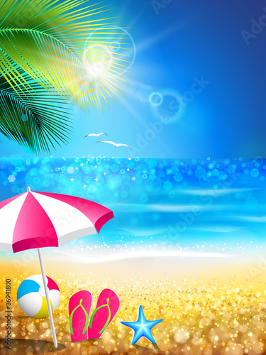 Summer holidays - relax to tropical beach 
