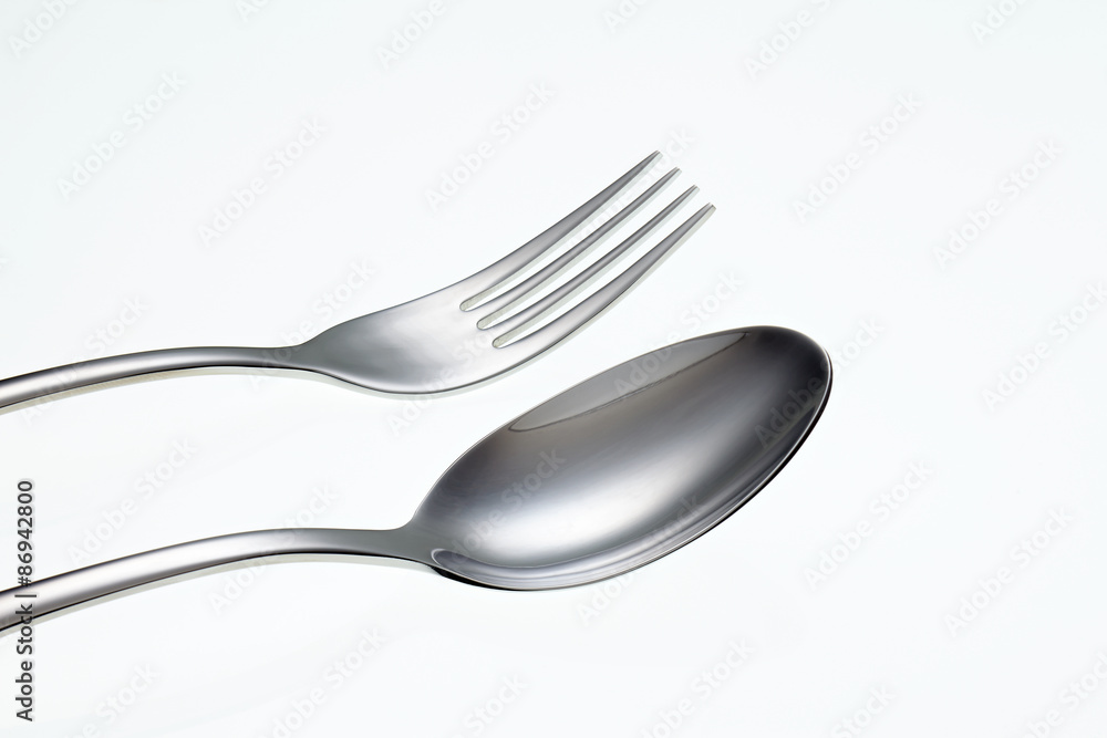 Fork and Spoon isolated on white background. Fork and Spoon isolated on white background.