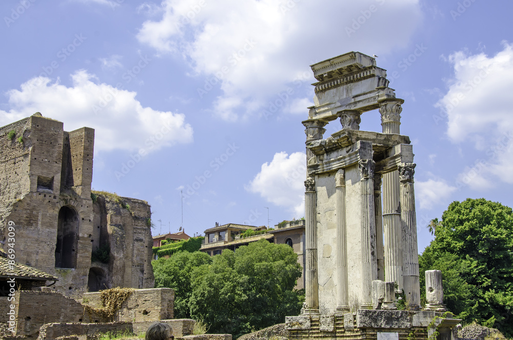The ruins of Roman Forum.