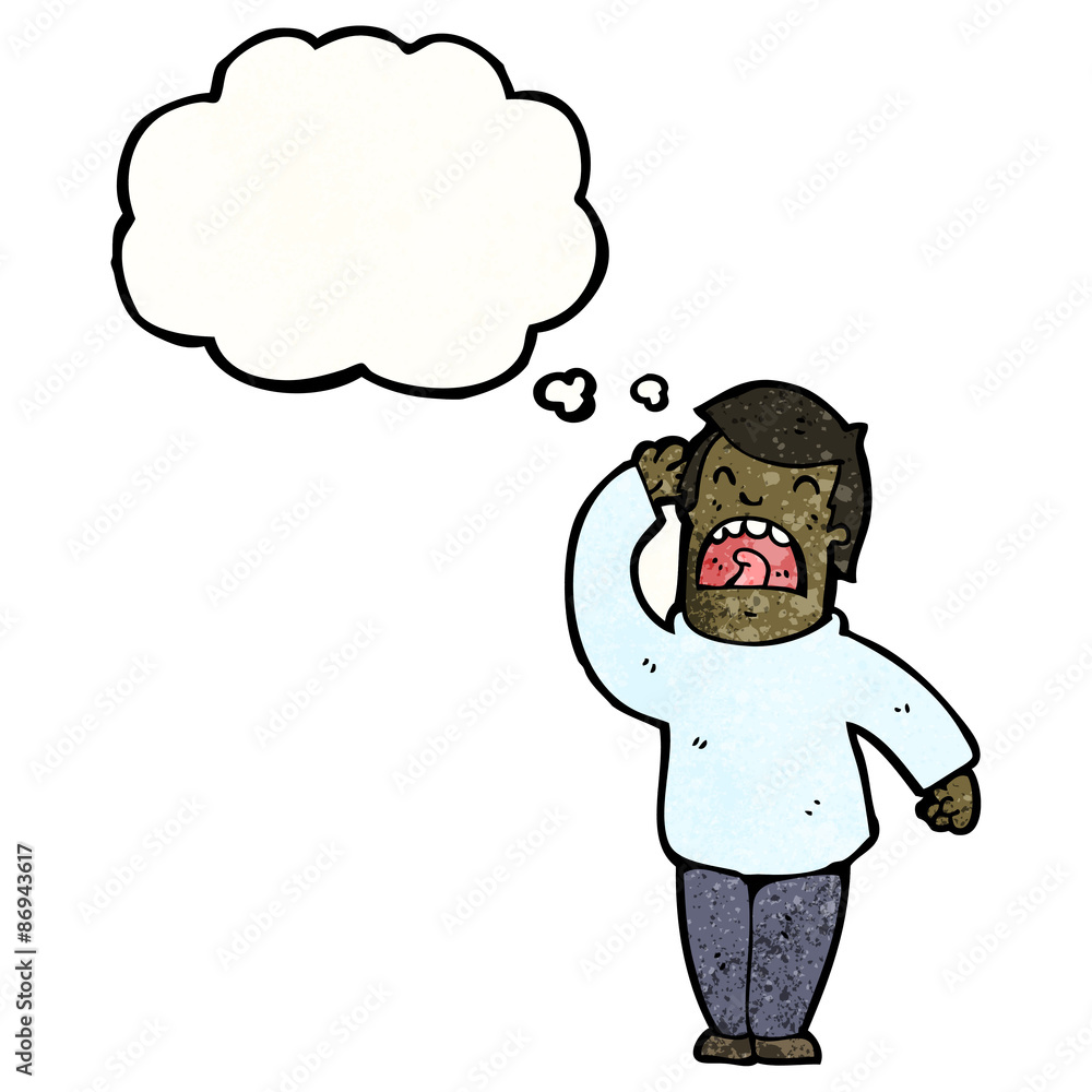 cartoon man with thought bubble cartoon man with thought bubble